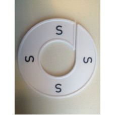 Maatring 9cm wit/zw S Td05601901